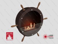 Настенный биокамин Lux Fire "Капитан 500 Н" XS (коричневый)